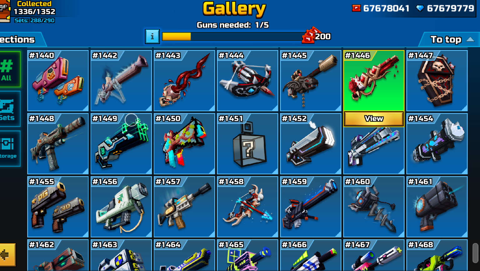 Weapon gallery near completion